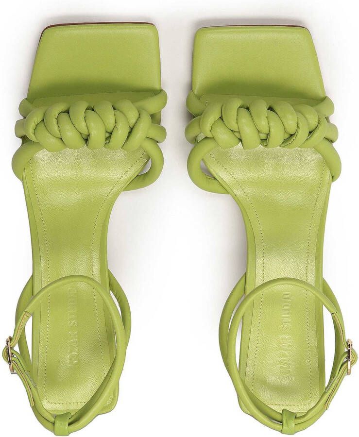 Kazar Studio Green sandals with a knot on the front