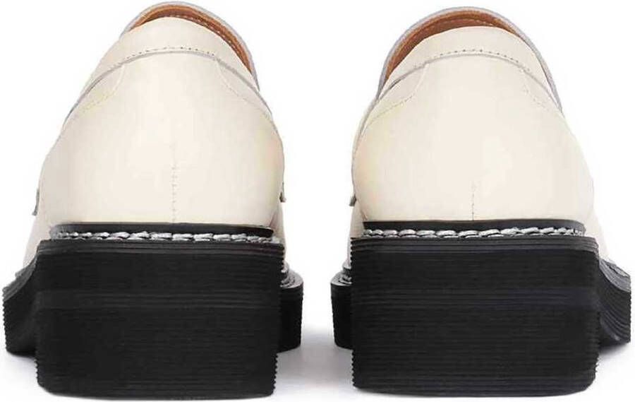 Kazar Studio Leren loafers in gebroken wit