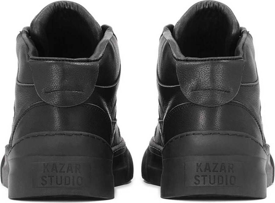 Kazar Studio Zwart lederen herensneakers met hoog bovenwerk