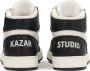 Kazar Studio Zwart-witte leren sneakers voor heren - Thumbnail 4