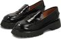 Kazar Studio Zwarte leren dames loafers - Thumbnail 4