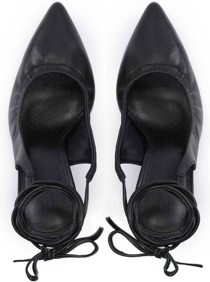 Kazar Studio Stilettos en cuir noir avec un talon non recouvert - Foto 3