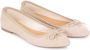 Kazar Suède ballerina met licht toelopende neus Beige Dames - Thumbnail 3