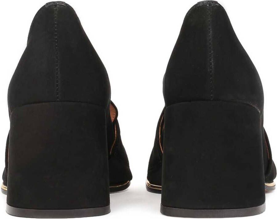 Kazar Suede lord pumps met metalen inzetstukken