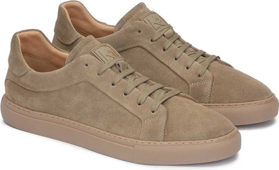 Kazar Taupe suede sneakers on a straight sole
