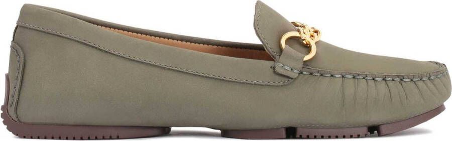 Kazar Tijdloze groene nubuck mocassins voor dames