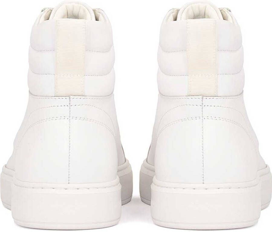 Kazar Tijdloze witte herensneakers met hoog bovenwerk