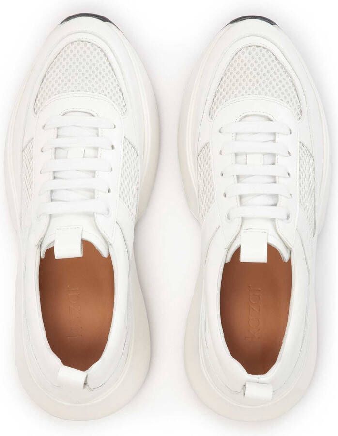 Kazar White sneakers on a high sole