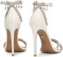 Kazar White wedding sandals decorated with zircons - Thumbnail 3