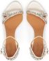 Kazar White wedding sandals decorated with zircons - Thumbnail 4