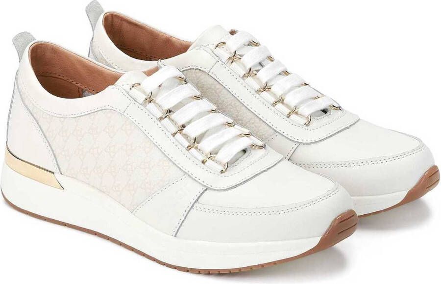 Kazar Witte en beige sneakers voor dames