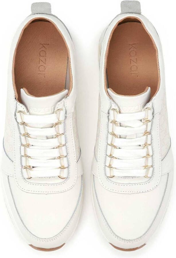 Kazar Witte en beige sneakers voor dames