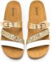 Kazar Dames witte en gouden muiltjes Yellow Dames - Thumbnail 2