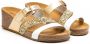 Kazar Dames witte en gouden muiltjes Yellow Dames - Thumbnail 3