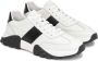Kazar Witte herensneakers met zwarte inzetstukken en een dikke zool - Thumbnail 3