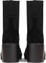 Kazar Zwarte Suède Booties met Sok Bovenkant Black Dames - Thumbnail 3