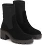 Kazar Zwarte Suède Booties met Sok Bovenkant Black Dames - Thumbnail 4