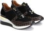 Kazar Zwarte en bruine sneakers voor dames - Thumbnail 4