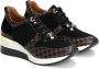 Kazar Dames zwarte en bruine sneakers Multicolor Dames - Thumbnail 4