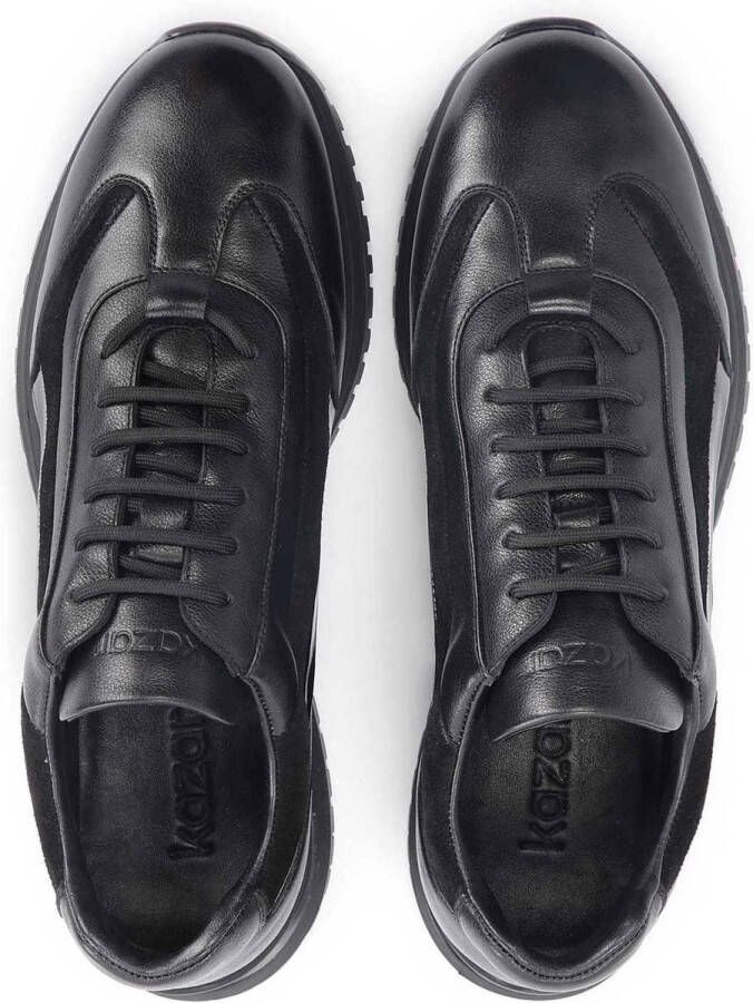 Kazar Zwarte herensneakers van gelijmde materialen