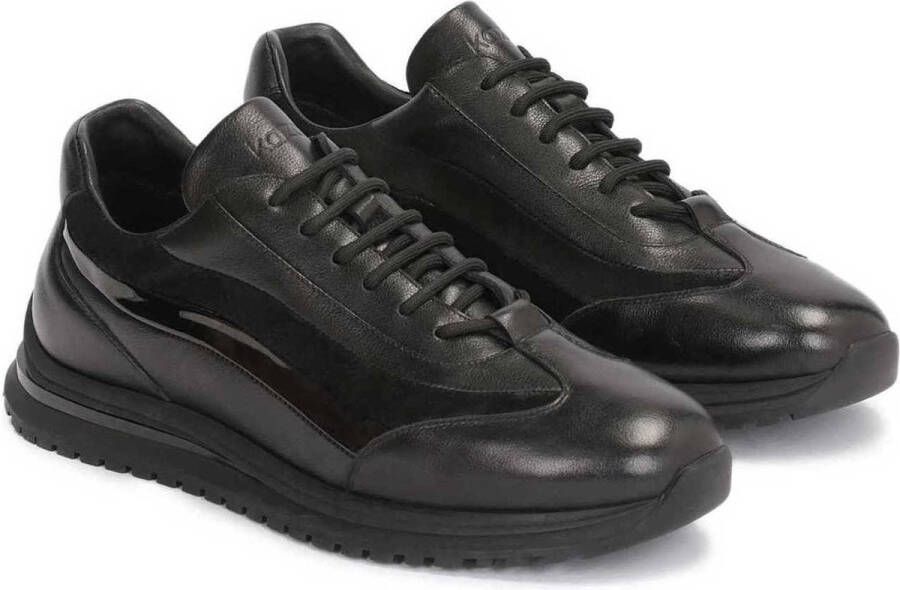 Kazar Zwarte herensneakers van gelijmde materialen