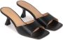 Kazar Zwarte leren muiltjes voor dames met een vierkante neus Black Dames - Thumbnail 5