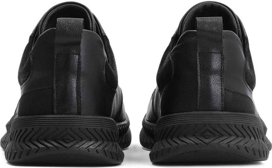 Kazar Zwarte leren en nubuck sneakers voor heren
