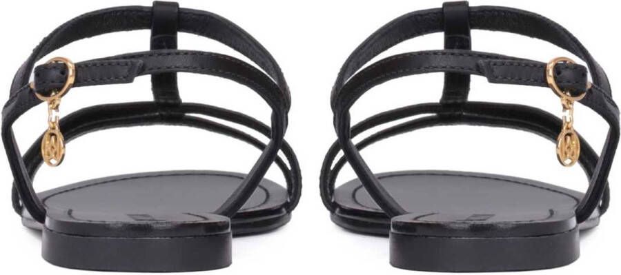 Kazar Zwarte sandalen met platte zool voor dames - Foto 3