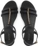 Kazar Zwarte sandalen met platte zool voor dames - Thumbnail 5
