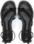 Kazar Zwarte sandalen met vetersluiting en platte zolen - Thumbnail 4