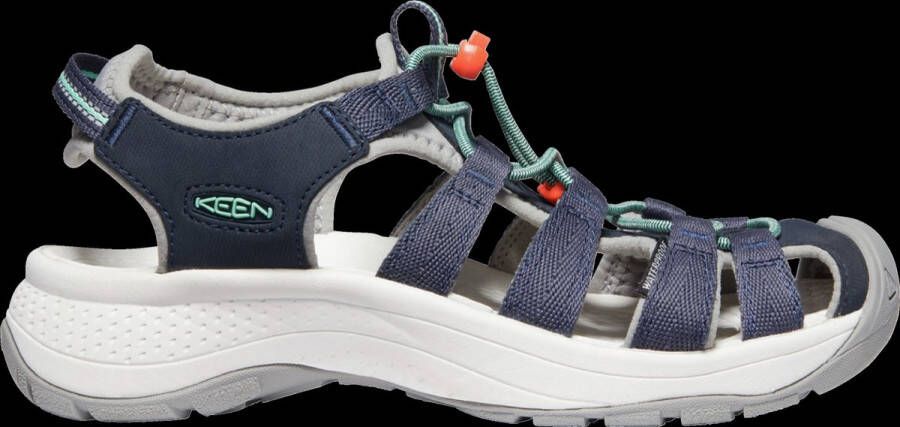 Keen Astoria West Dames Wandelsandalen Navy Beveled Glass Blauw Gerecyclede PET flessen K1023587