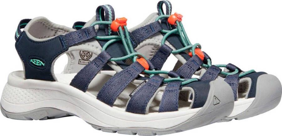 Keen Astoria West Dames Wandelsandalen Navy Beveled Glass Blauw Gerecyclede PET flessen K1023587