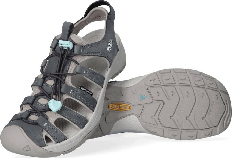 Keen Astoria West Leather Dames Wandelsandalen Magnet Vapor Grijs Leer K1026150