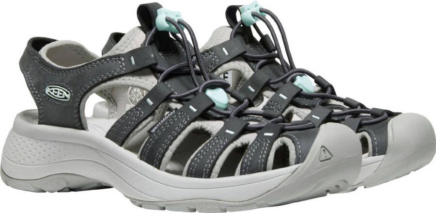Keen Astoria West Leather Dames Wandelsandalen Magnet Vapor Grijs Leer K1026150