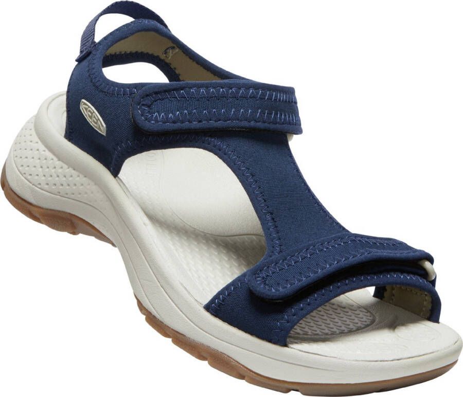 Keen Astoria West T-Strap Dames Wandelsandalen Navy Blauw Polyester K1026180