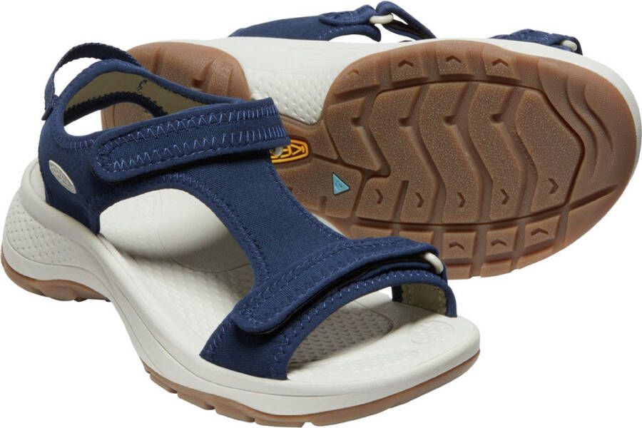 Keen Astoria West T-Strap Dames Wandelsandalen Navy Blauw Polyester K1026180