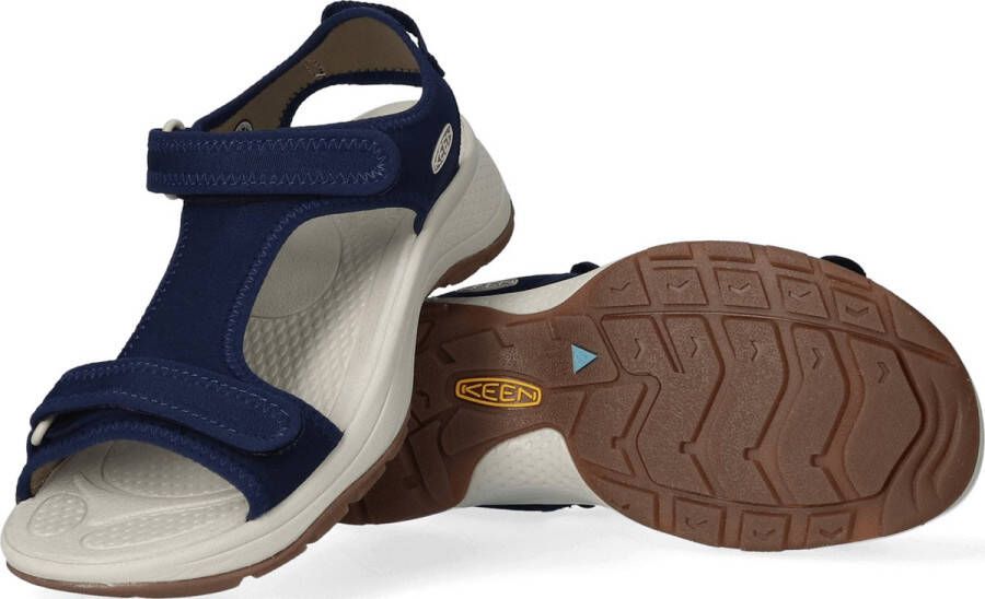 Keen Astoria West T-Strap Dames Wandelsandalen Navy Blauw Polyester K1026180