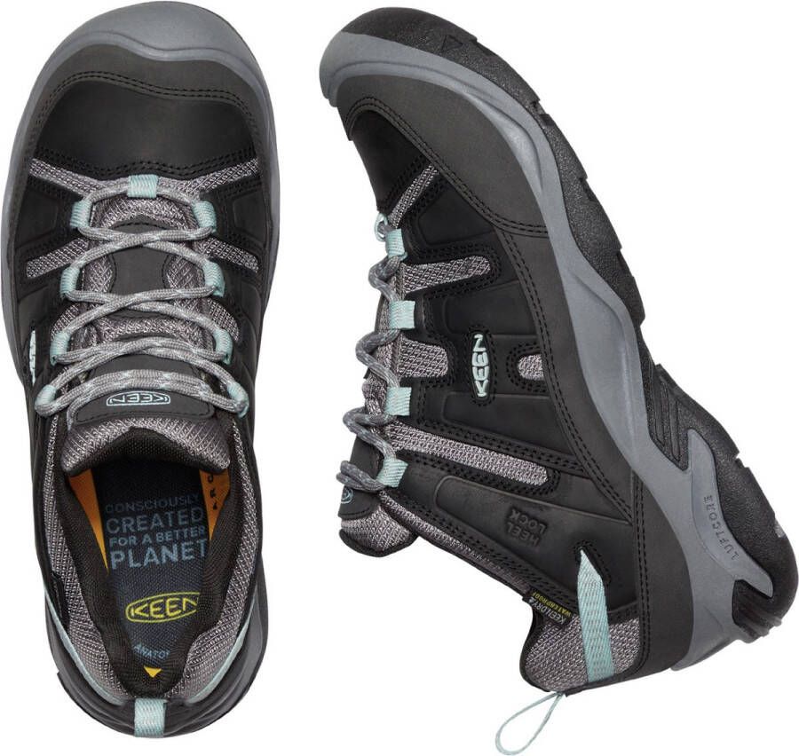 Keen Circadia Dames Wandelschoenen Black Cloud Blue Zwart Leer K1026772 - Foto 10