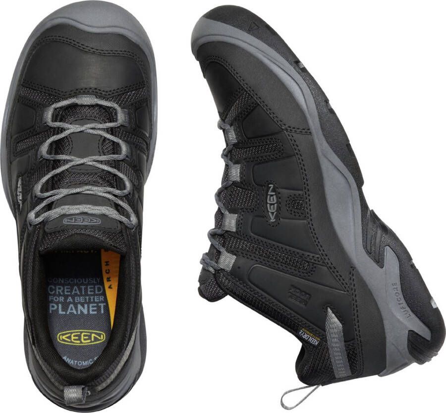 Keen Circadia Heren Wandelschoenen Black Steel Grey Zwart Leer K1026775 - Foto 11