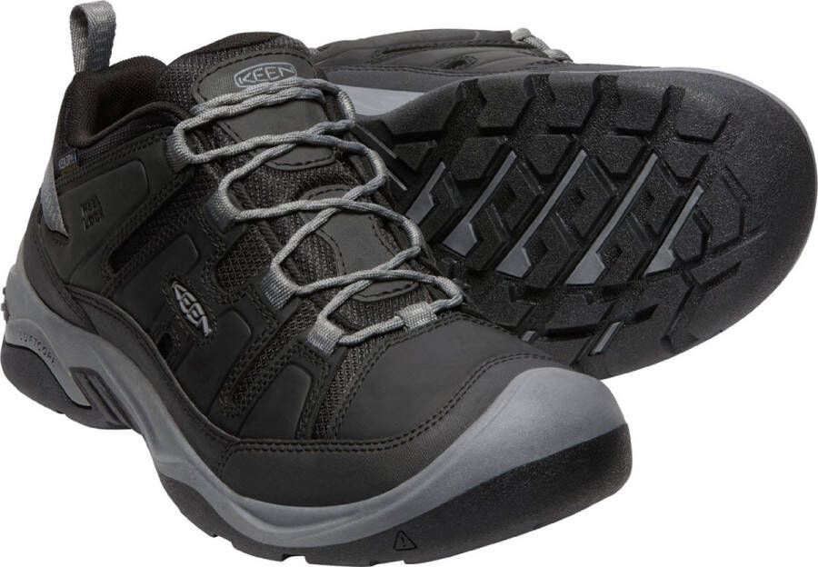 Keen Circadia Heren Wandelschoenen Black Steel Grey Zwart Leer K1026775 - Foto 9