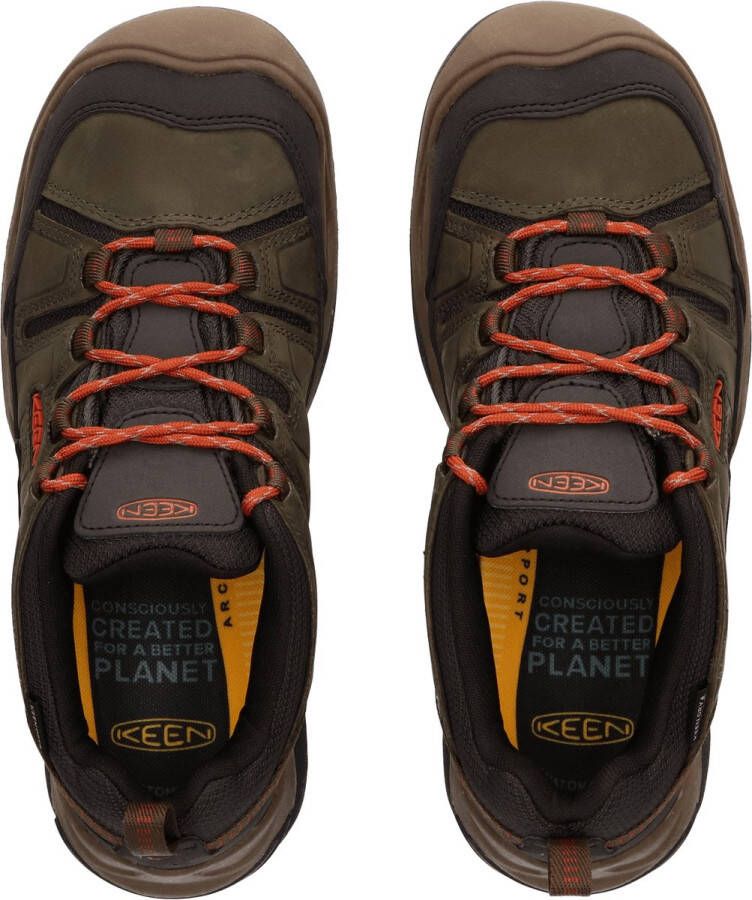 Keen Circadia Heren Wandelschoenen Dark Olive Potters Clay Groen Leer K1026774 - Foto 7