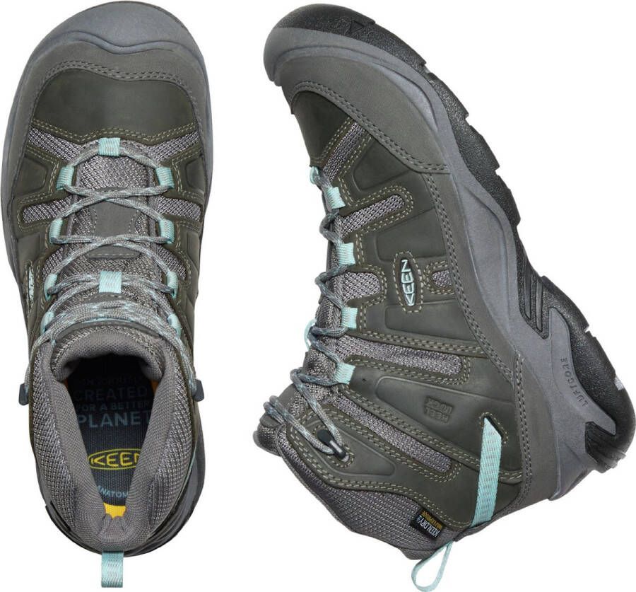 Keen Circadia Mid Dames Wandelschoenen Steel Grey Cloud Blue