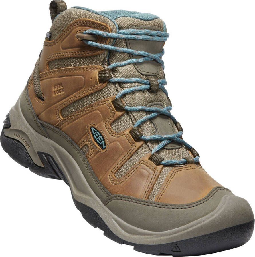 Keen Circadia Mid Dames Wandelschoenen Toasted Coconut North Atlantic Bruin Leer K1026764