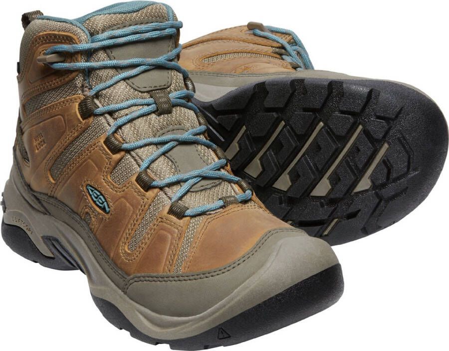 Keen Circadia Mid Dames Wandelschoenen Toasted Coconut North Atlantic Bruin Leer K1026764