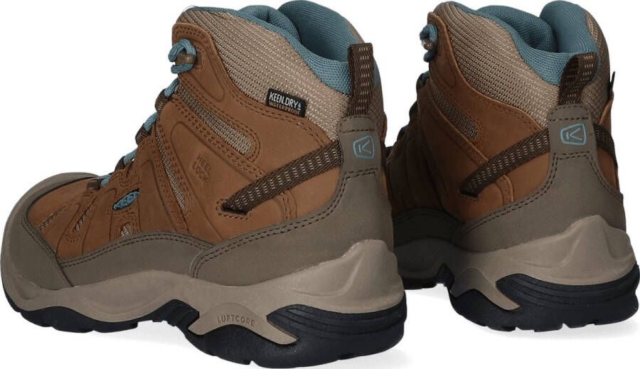 Keen Circadia Mid Dames Wandelschoenen Toasted Coconut North Atlantic Bruin Leer K1026764