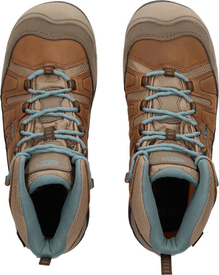 Keen Circadia Mid Dames Wandelschoenen Toasted Coconut North Atlantic Bruin Leer K1026764