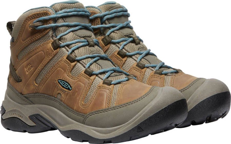 Keen Circadia Mid Dames Wandelschoenen Toasted Coconut North Atlantic Bruin Leer K1026764