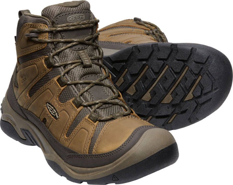 Keen Circadia Mid Heren Wandelschoenen Bison Brindle Bruin Leer K1026769