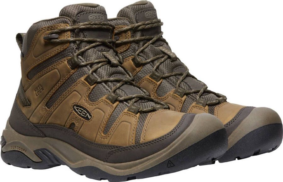 Keen Circadia Mid Heren Wandelschoenen Bison Brindle Bruin Leer K1026769