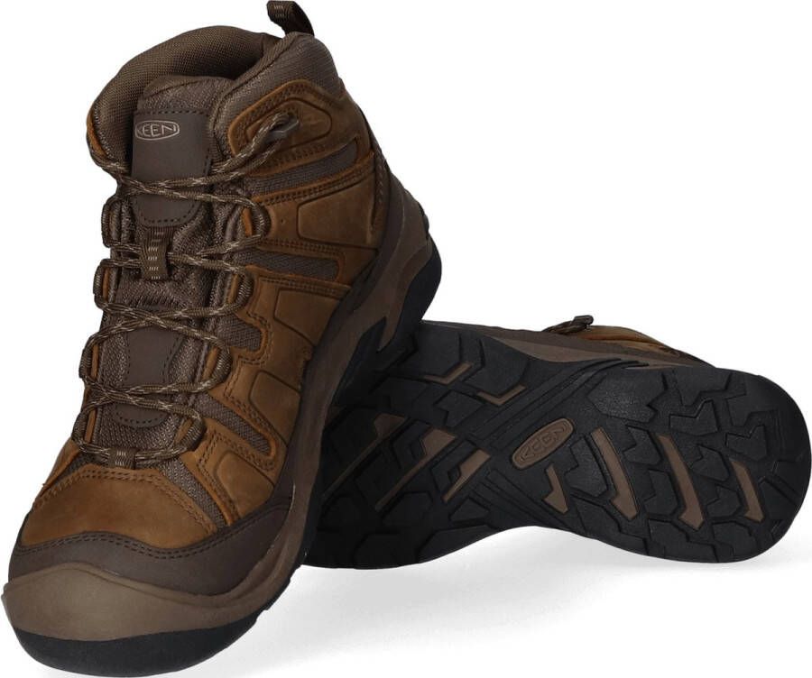 Keen Circadia Mid Heren Wandelschoenen Bison Brindle Bruin Leer K1026769
